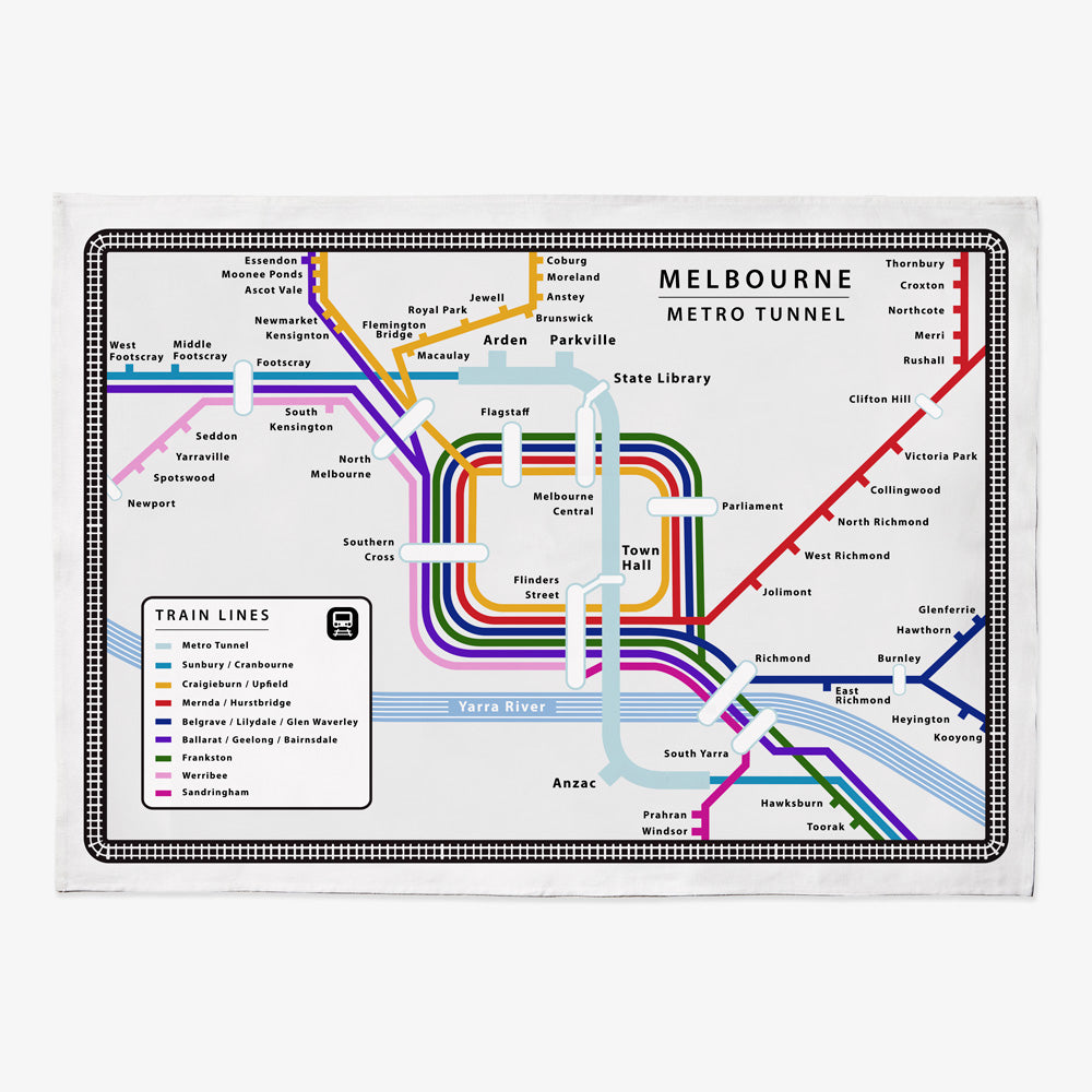 Metro Tunnel Tea Towel