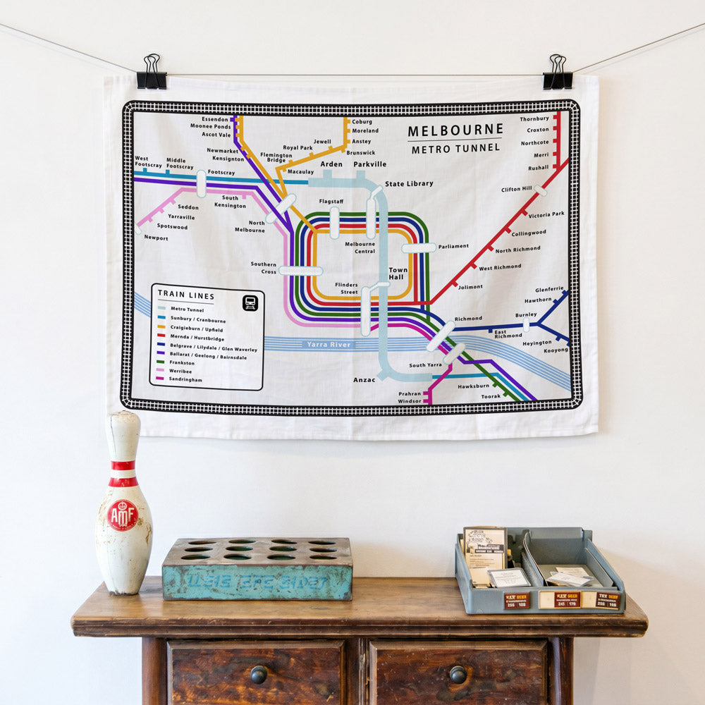 Metro Tunnel Tea Towel