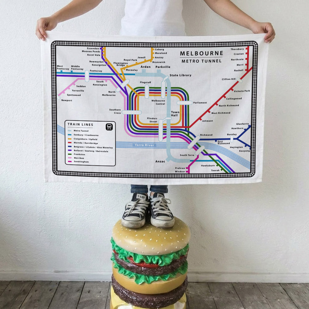 Metro Tunnel Tea Towel