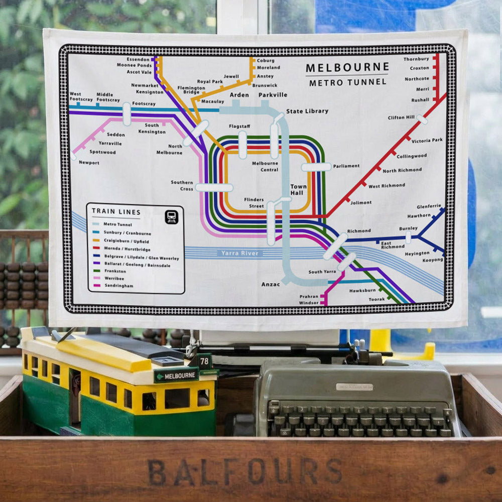 Metro Tunnel Tea Towel
