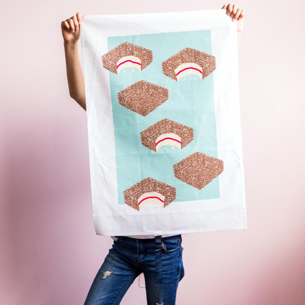 Lamington Tea Towel