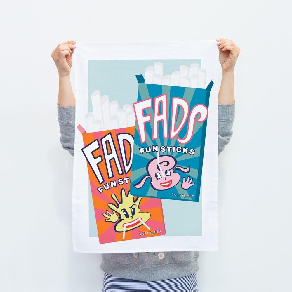 Fad Sticks Tea Towel