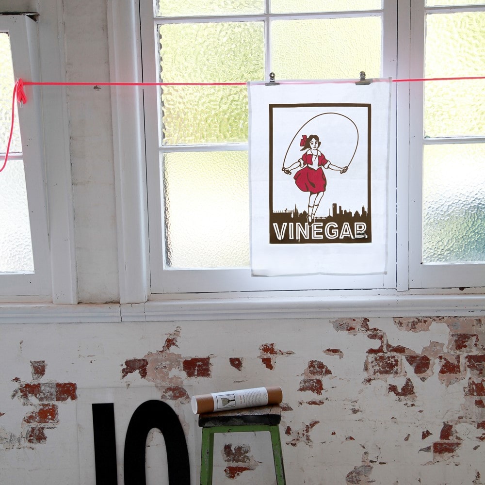 Skipping Girl Tea Towel