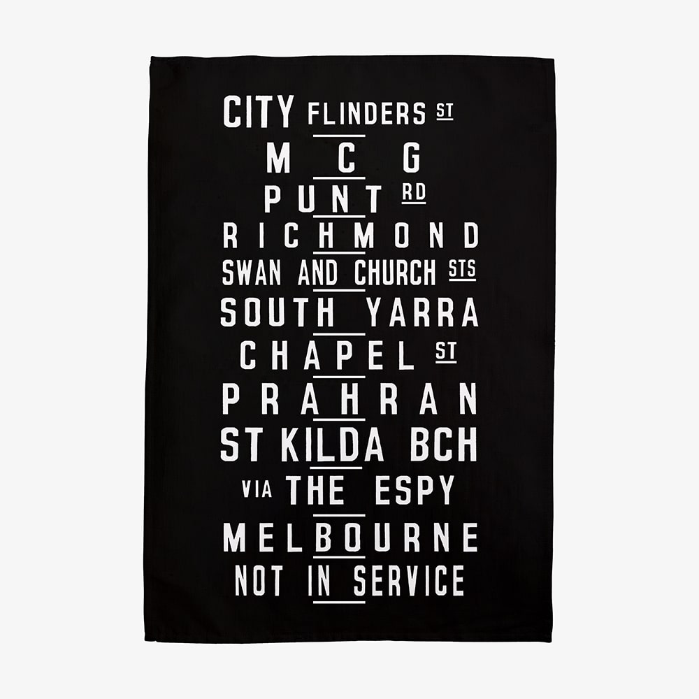 Tram Banner Tea Towel