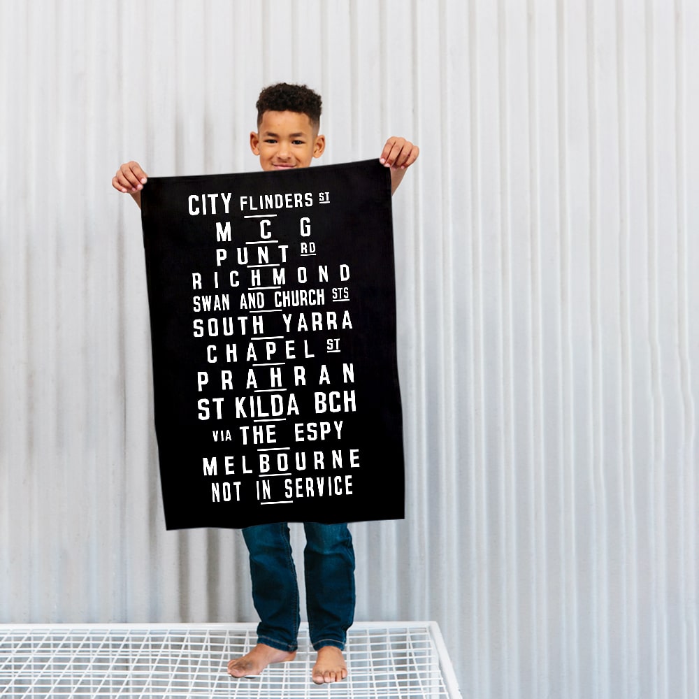 Tram Banner Tea Towel