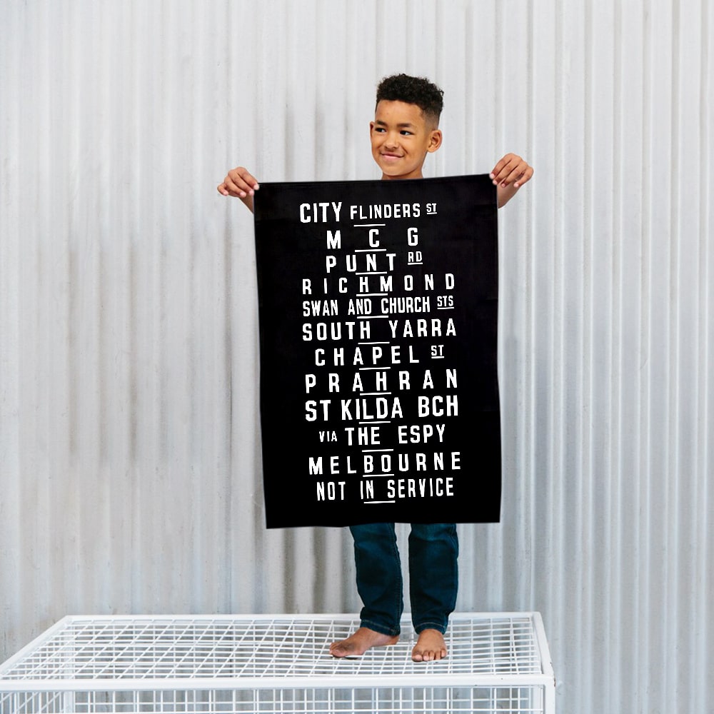 Tram Banner Tea Towel