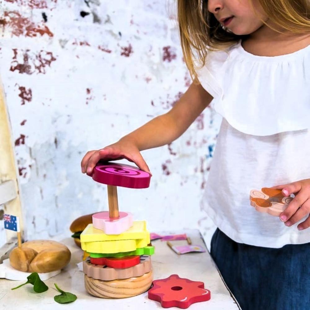 Stacking Burger Toy